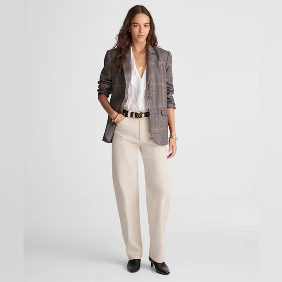 NWT Madewell Balloon Pant in Form Grey Khaki Cream Size 24 Barrel Leg $138 NW467 - Picture 12 of 15